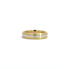 14K Yellow White Gold Plain Wedding Band