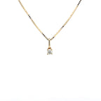 18K Yellow Gold Solitaire Pendant
