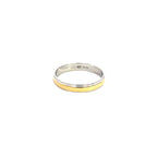 14K Plain Yellow Gold Ring with White Gold Edges