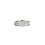 14K White Gold Half-Eternity Ring with 90 Diamonds