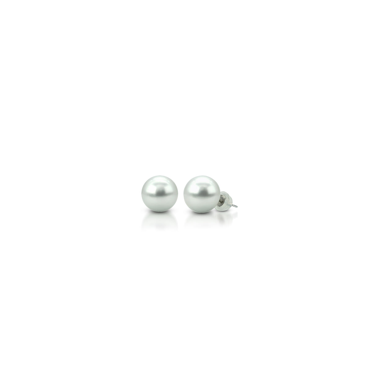 18K White Gold South Sea Pearl Solitaire Studs
