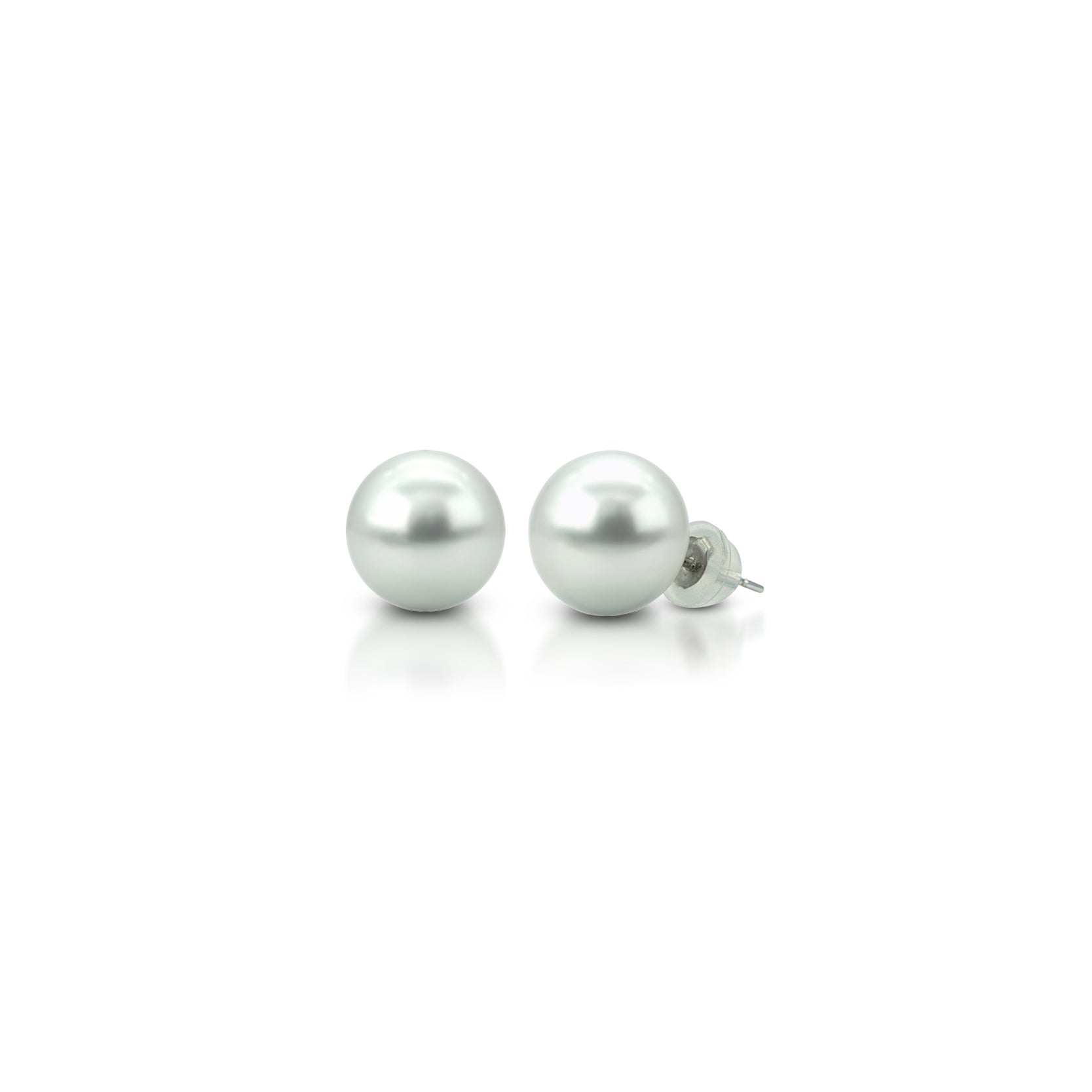 18K White Gold South Sea Pearl Solitaire Studs