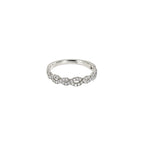 14K White Gold Half Infinity Style Band with 44 Diamonds