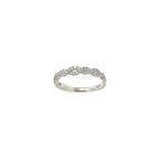 14K White Gold Half Infinity Style Band with 44 Diamonds