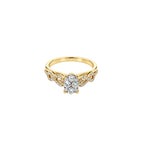 14K Yellow Gold Oval Illusion Infinity Ring