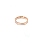 14K White Rose Gold Ribbed Wedding Band