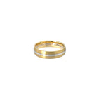 14K Yellow White Gold Plain Wedding Band