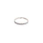 14K White Gold Half Eternity Ring with 11 Diamonds