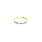 14K Yellow Gold Half Eternity Ring with 11 Diamonds