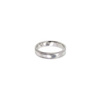 14K White Gold Wedding Band with Milgrain Detailing