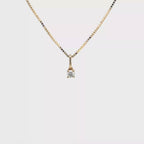 18K Yellow Gold Solitaire Pendant