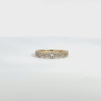 14K Yellow Gold Half Infinity Style Band with 44 Diamonds