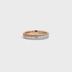 14K White Rose Gold Asymmetrical Wedding Band