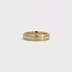 14K Yellow White Gold Plain Wedding Band
