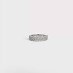 14K White Gold Half-Eternity Ring with 90 Diamonds
