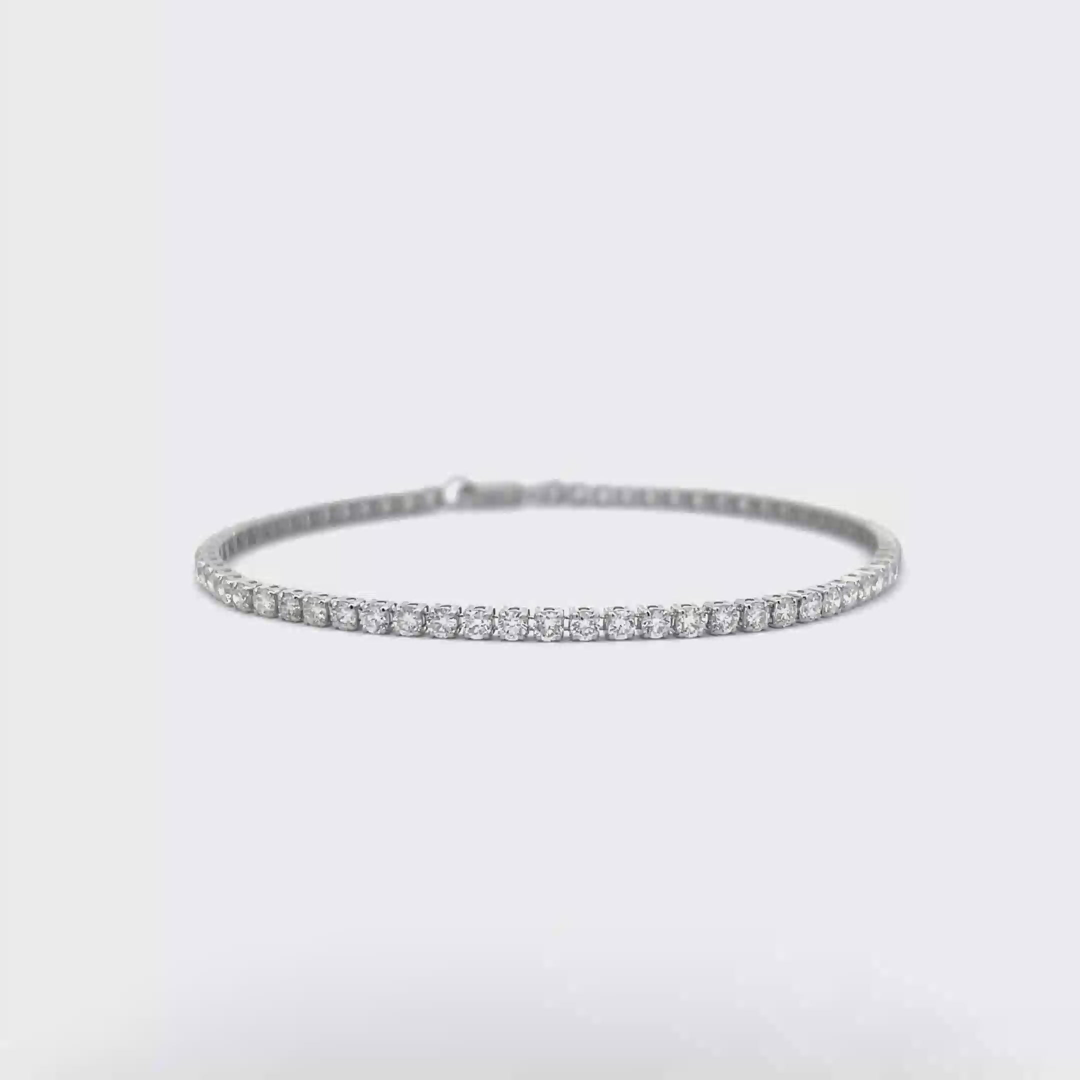 14K White Gold 67-Diamond Tennis Bracelet