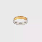 14K Yellow White Gold Diamond Wedding Band