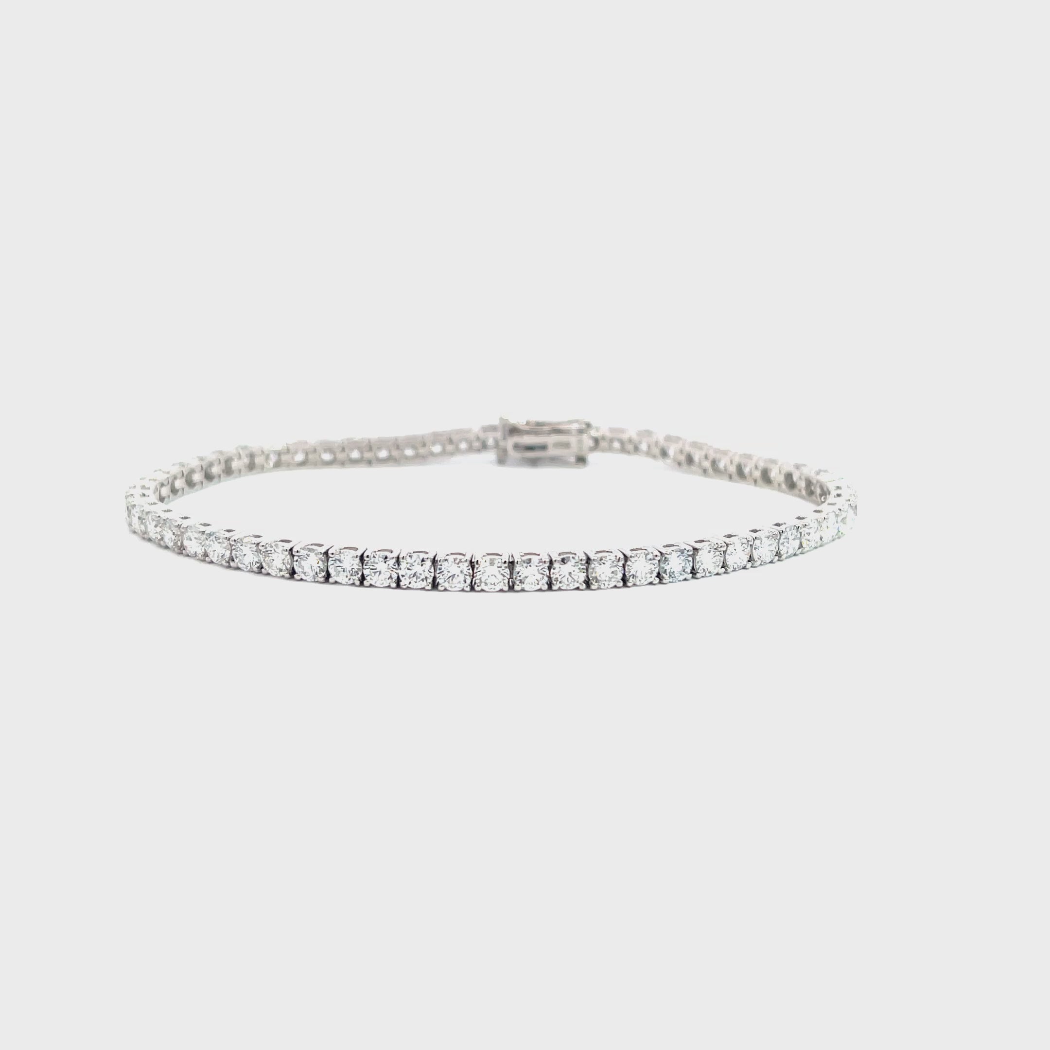 14K/18K White Gold Lab Grown Diamond Tennis Bracelet