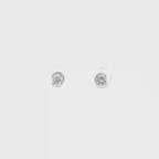 14K White Gold Solitaire Studs