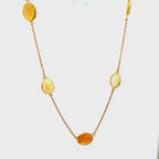 18K Yellow Gold Opal Station Necklace