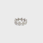 Floral 14K White Gold Diamond Eternity Ring