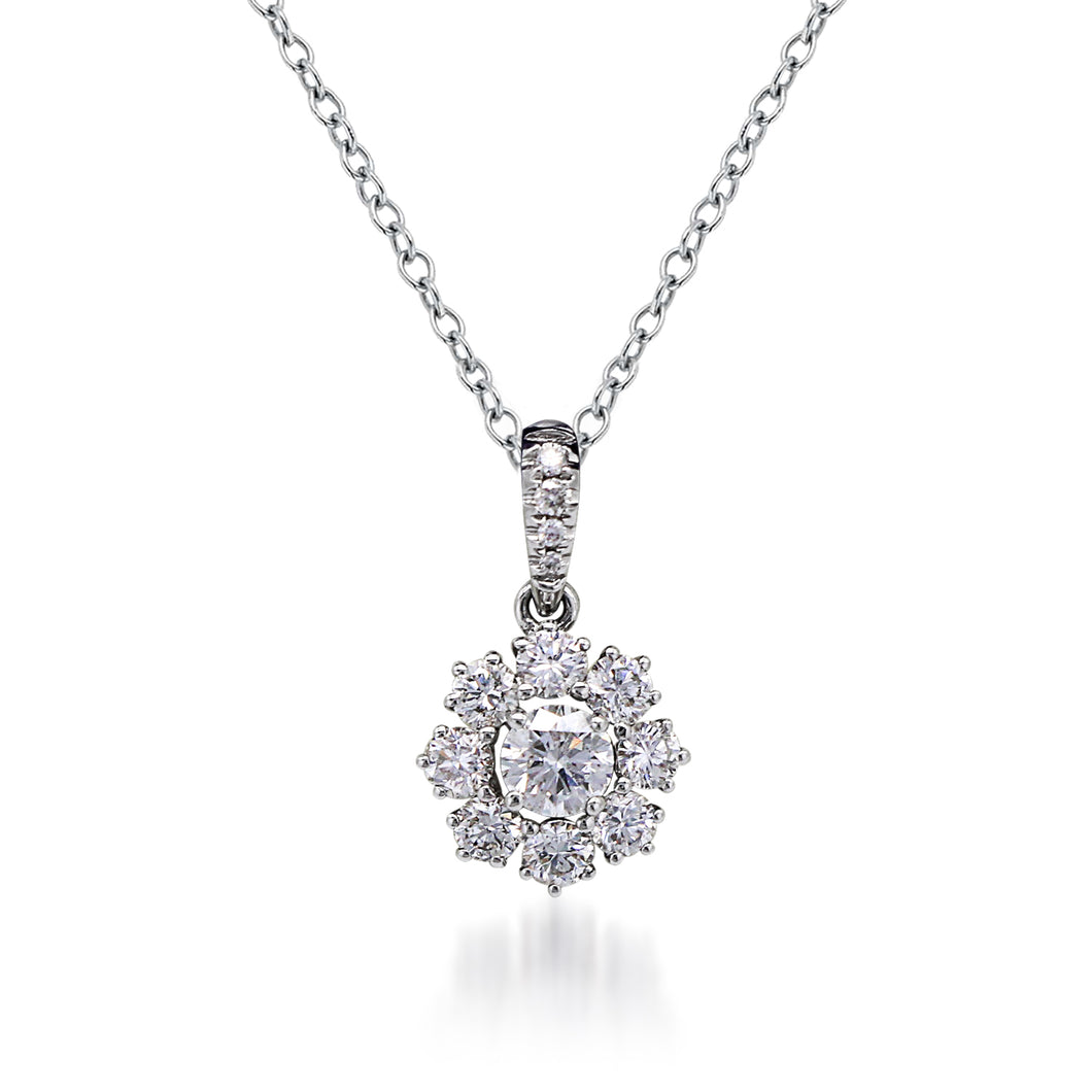 Snowflake Pendant With Diamond Bale