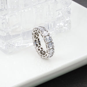 Image: Baguette Diamond Eternity Ring in 14K white gold, adorned with 75 pieces of 1.78-carat tapered baguette diamonds. VVS1-2 clarity, color F to G. Explore the perfect eternity ring in the Philippines
